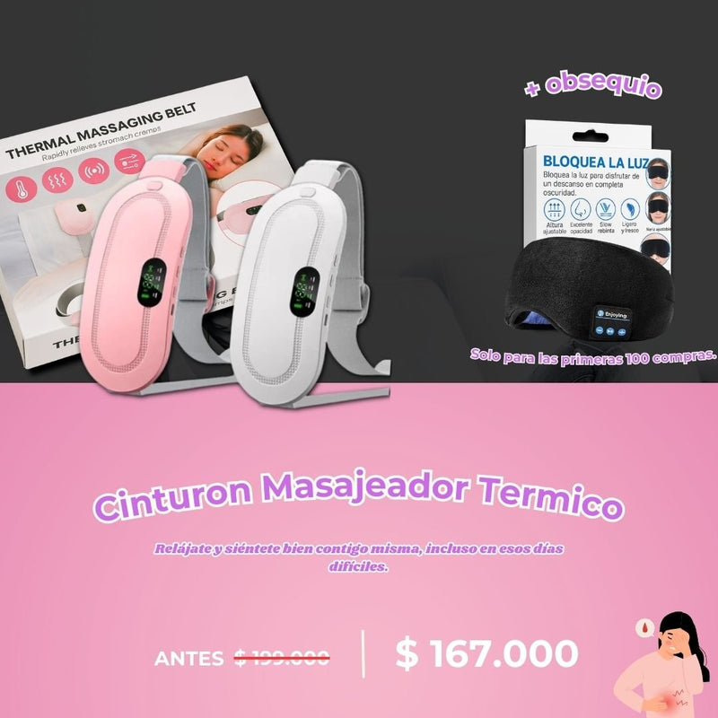 Cinturon Masajeador Termico Para Colicos - AliviaZen™ - Vivancolombia