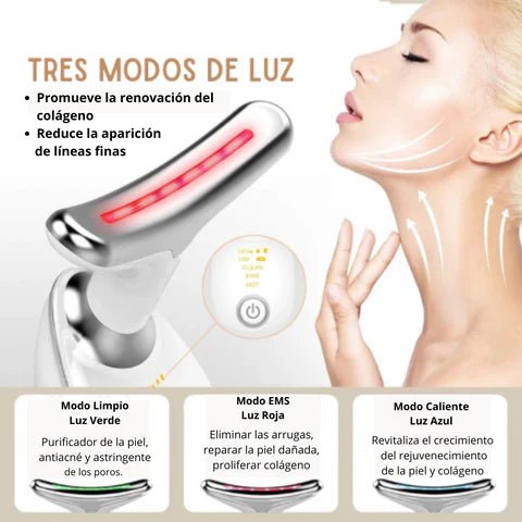 Masajeador Facial LED con Vibración - Rejuvenated Skin® - Vivancolombia